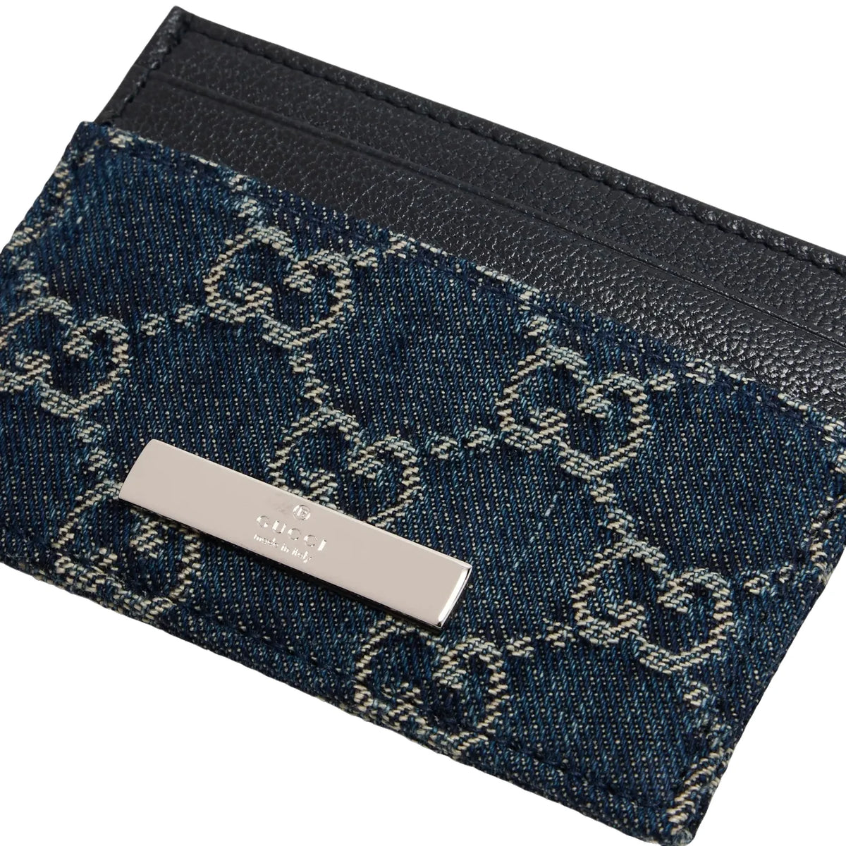 Gucci Plaque Card Case Blue