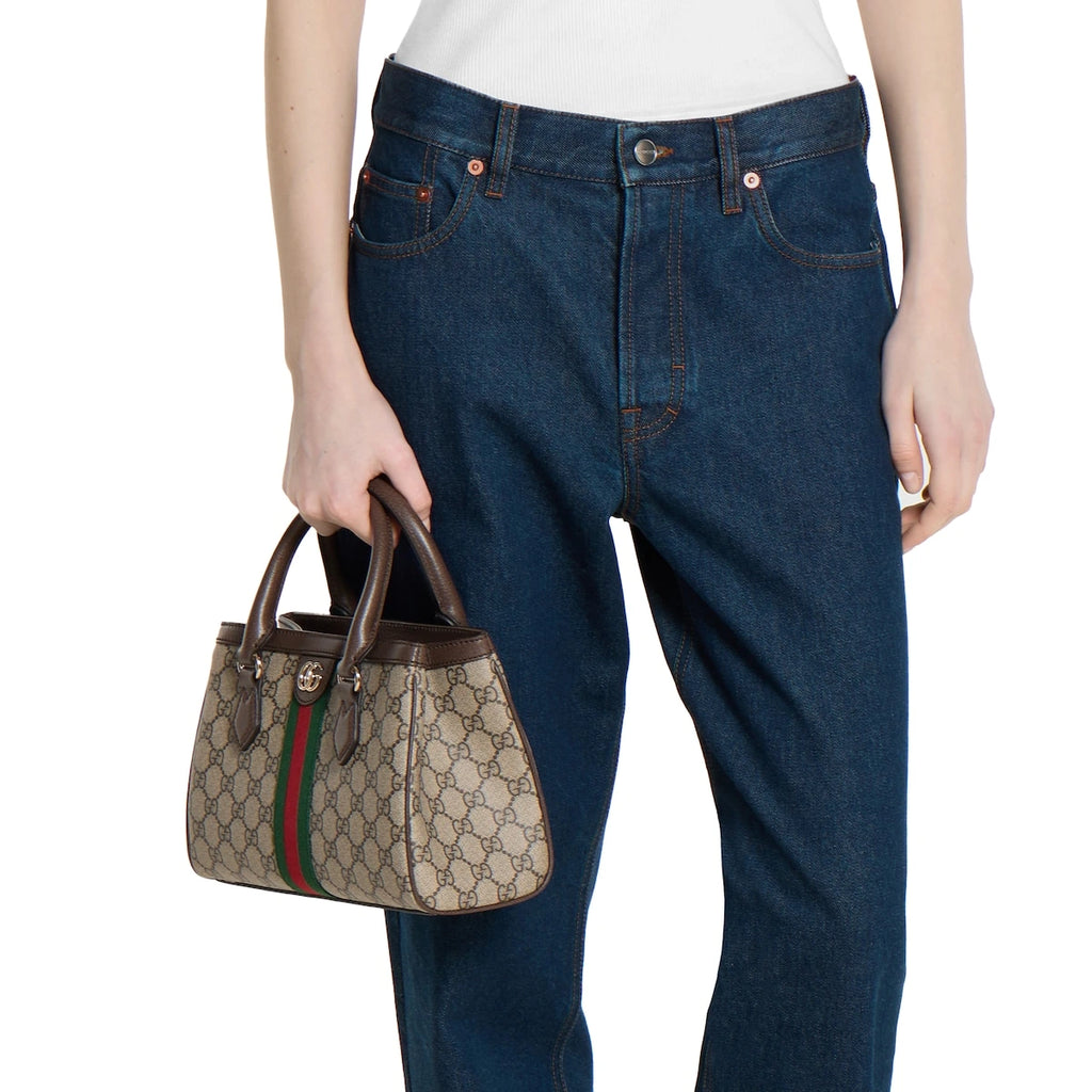 Gucci Ophidia Small Tote Bag Beige