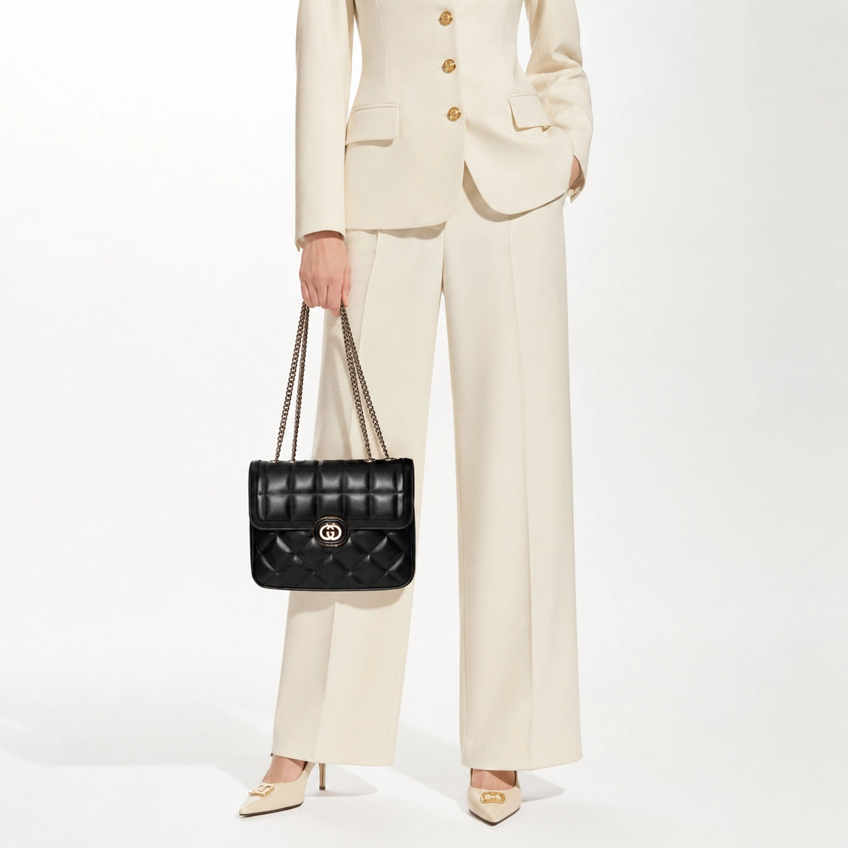 Gucci Black Leather Small Shoulder Bag