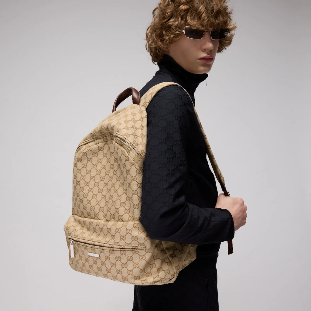 Gucci Tag Large Backpack Beige
