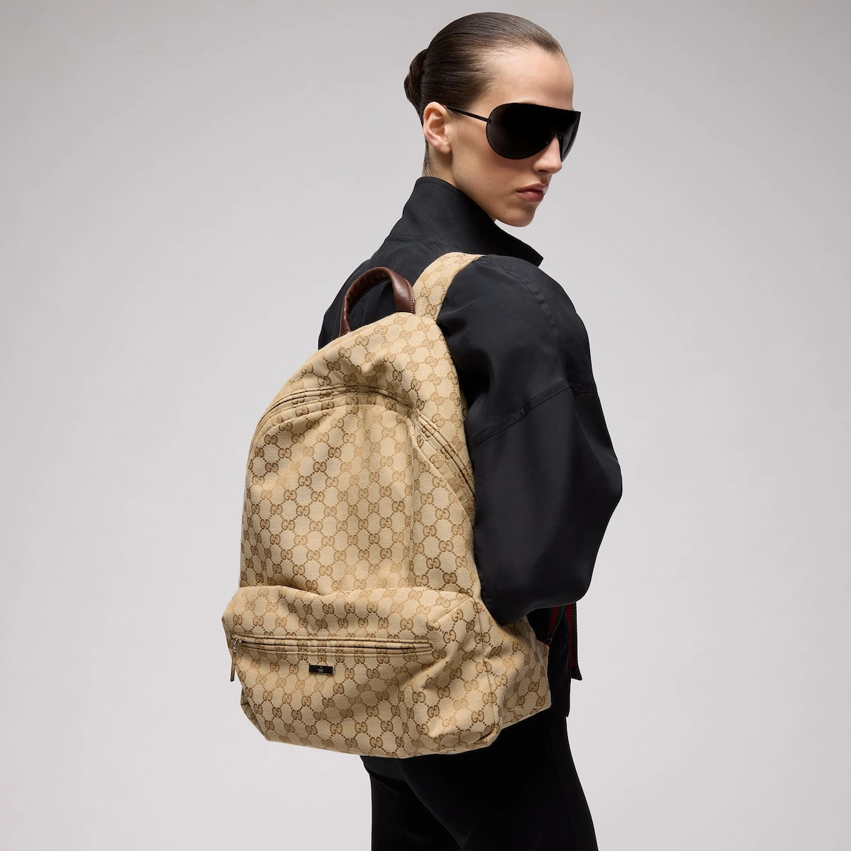 Gucci Tag Large Backpack Beige