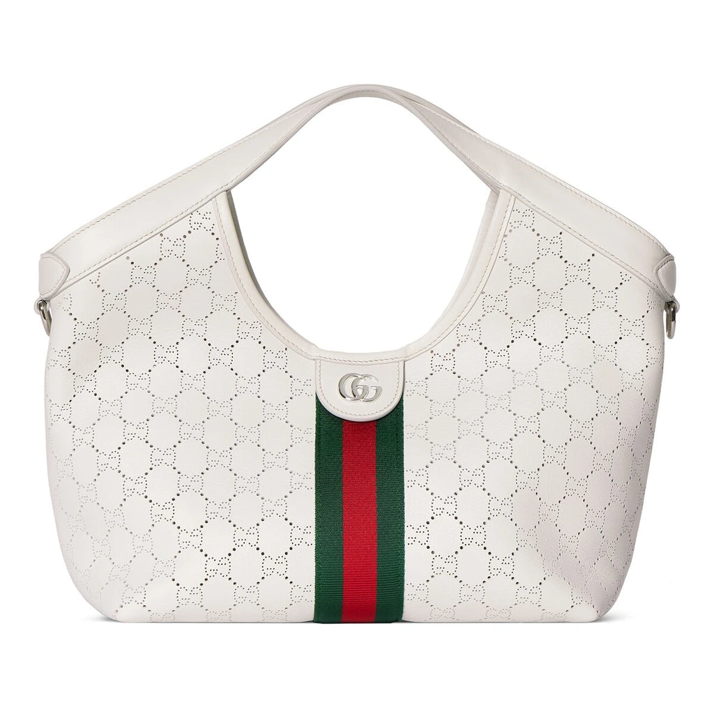Gucci Giglio Small Tote Bag White