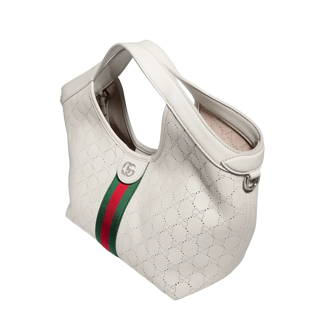 Gucci Giglio Small Tote Bag White