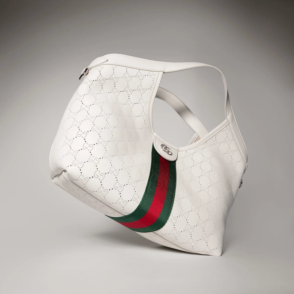 Gucci Giglio Small Tote Bag White