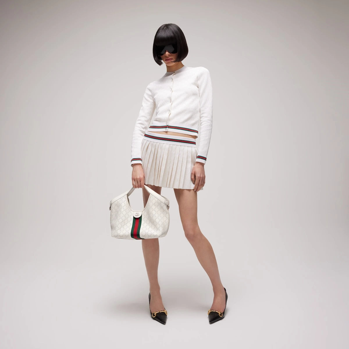Gucci Giglio Small Tote Bag White