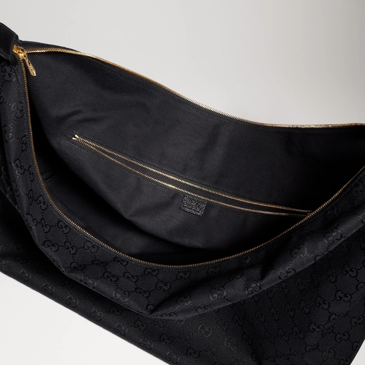 Gucci Brera Large Crossbody Bag GG Canvas Black