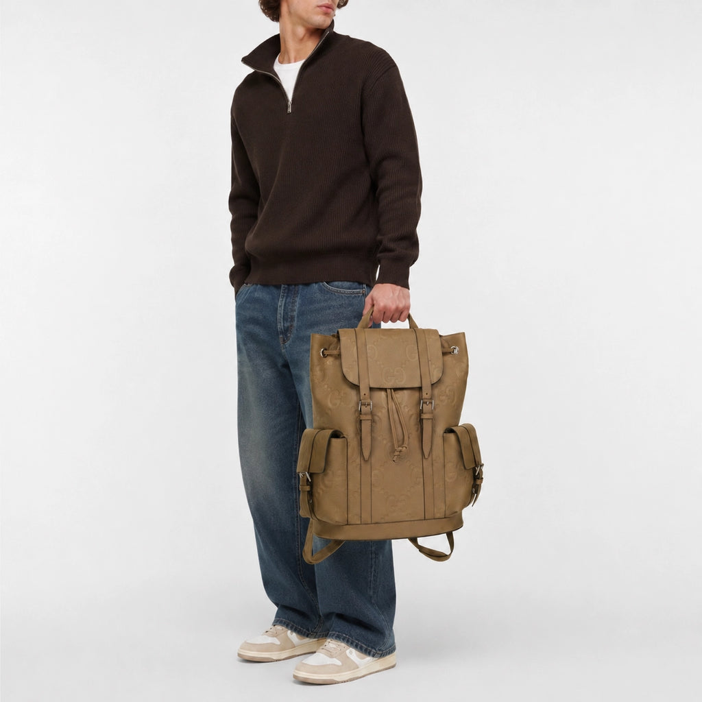 Gucci Jumbo Taupe Backpack