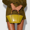 Gucci Mini bamboo top handle tote Green