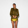 Gucci Mini bamboo top handle tote Green