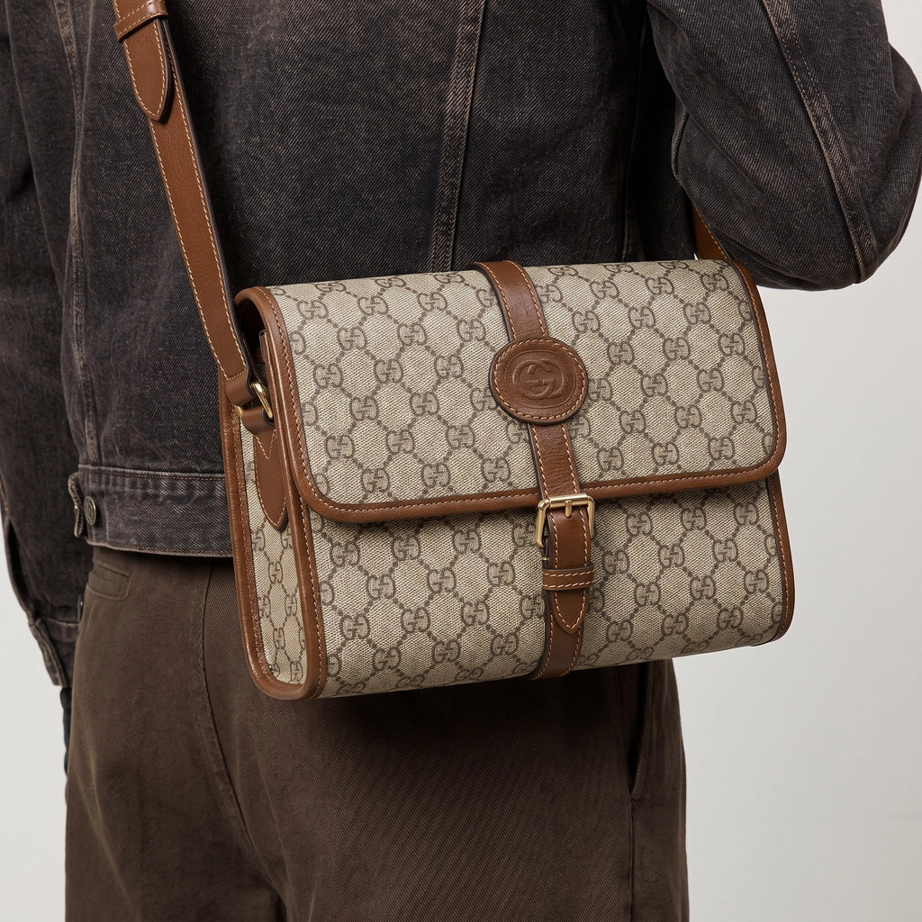 Gucci Foldover Top Messenger Bag