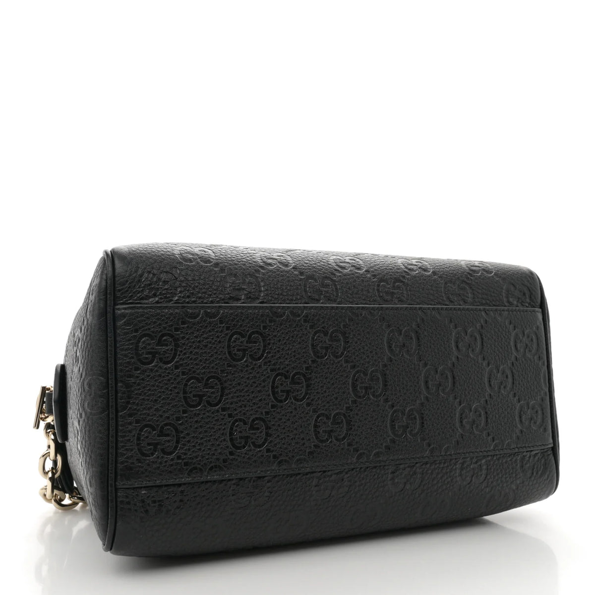 Gucci GG Emblem Medium Boston Bag Black