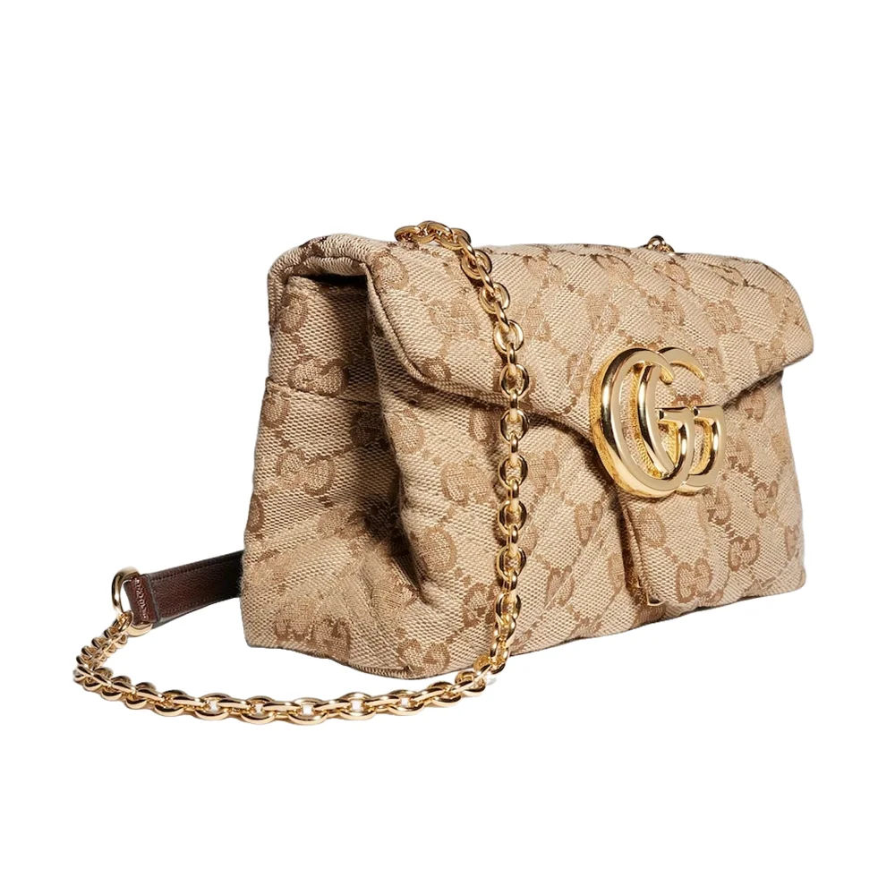 Gucci GG Marmont Mini Shoulder Bag Beige