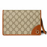 Gucci GG Emblem Wallet With Leather Strap Beige