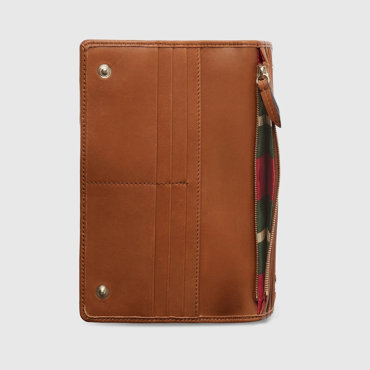 Gucci GG Emblem Wallet With Leather Strap Beige
