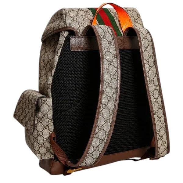 Gucci leather-trimmed backpack