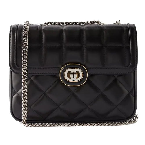 Gucci Black Leather Small Shoulder Bag
