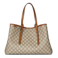 Gucci GG Emblem Large Tote Bag Beige Ebony GG
