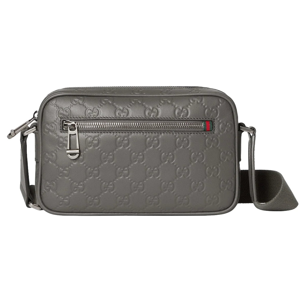 Gucci GG Emblem Small Crossbody Bag Grey