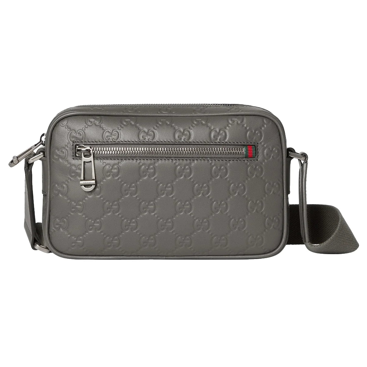 Gucci GG Emblem Small Crossbody Bag Grey