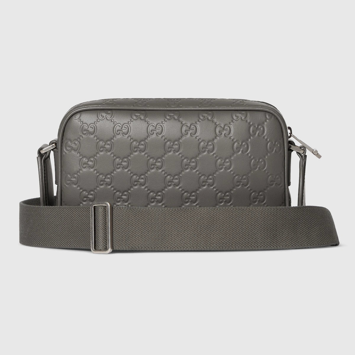 Gucci GG Emblem Small Crossbody Bag Grey