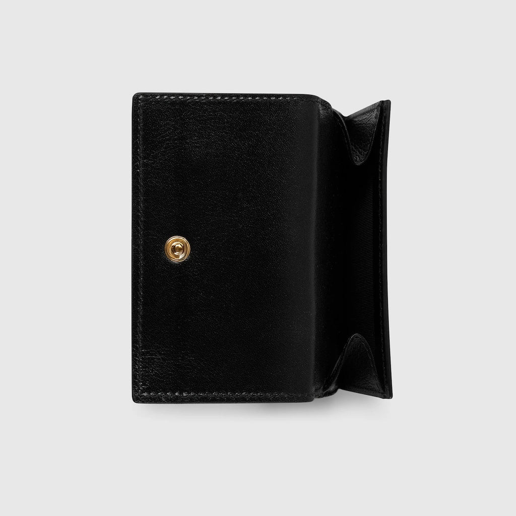 Gucci Horsebit Web Small Tri-Fold Wallet Black