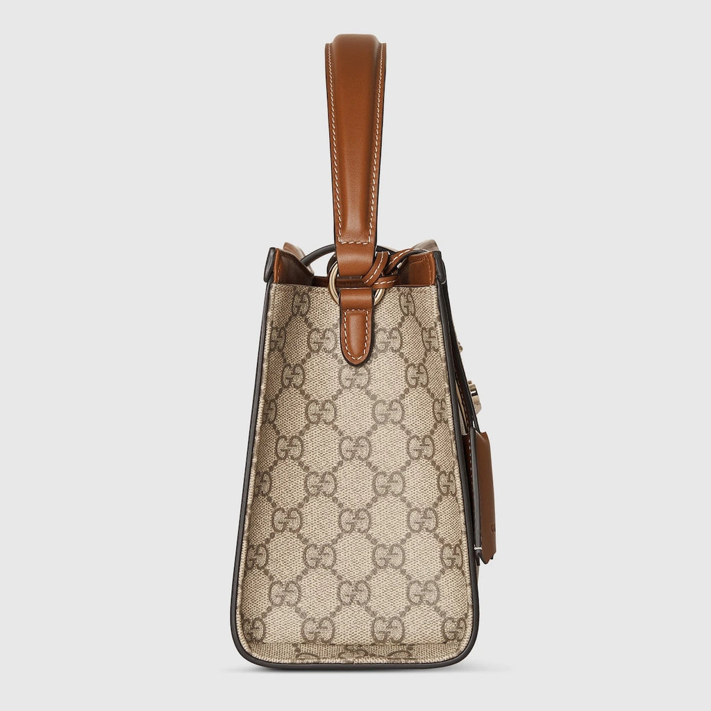 Gucci Padlock Medium Top Handle Bag Beige