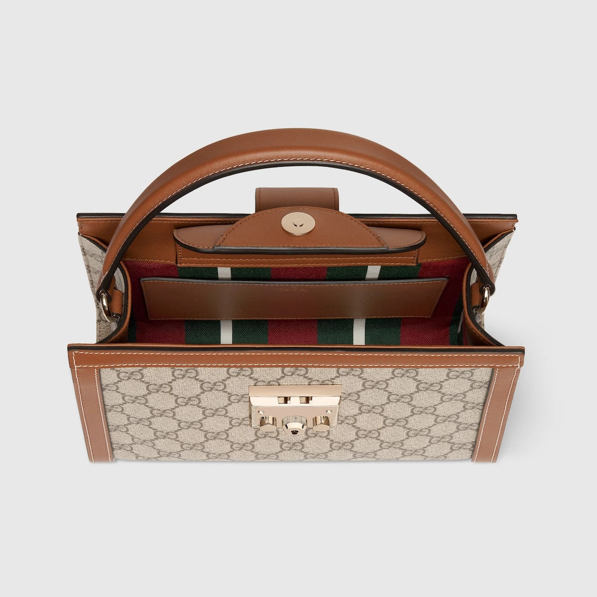 Gucci Padlock Medium Top Handle Bag Beige