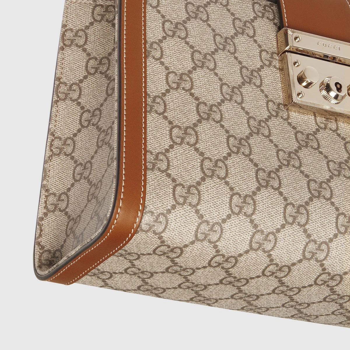 Gucci Padlock Medium Top Handle Bag Beige