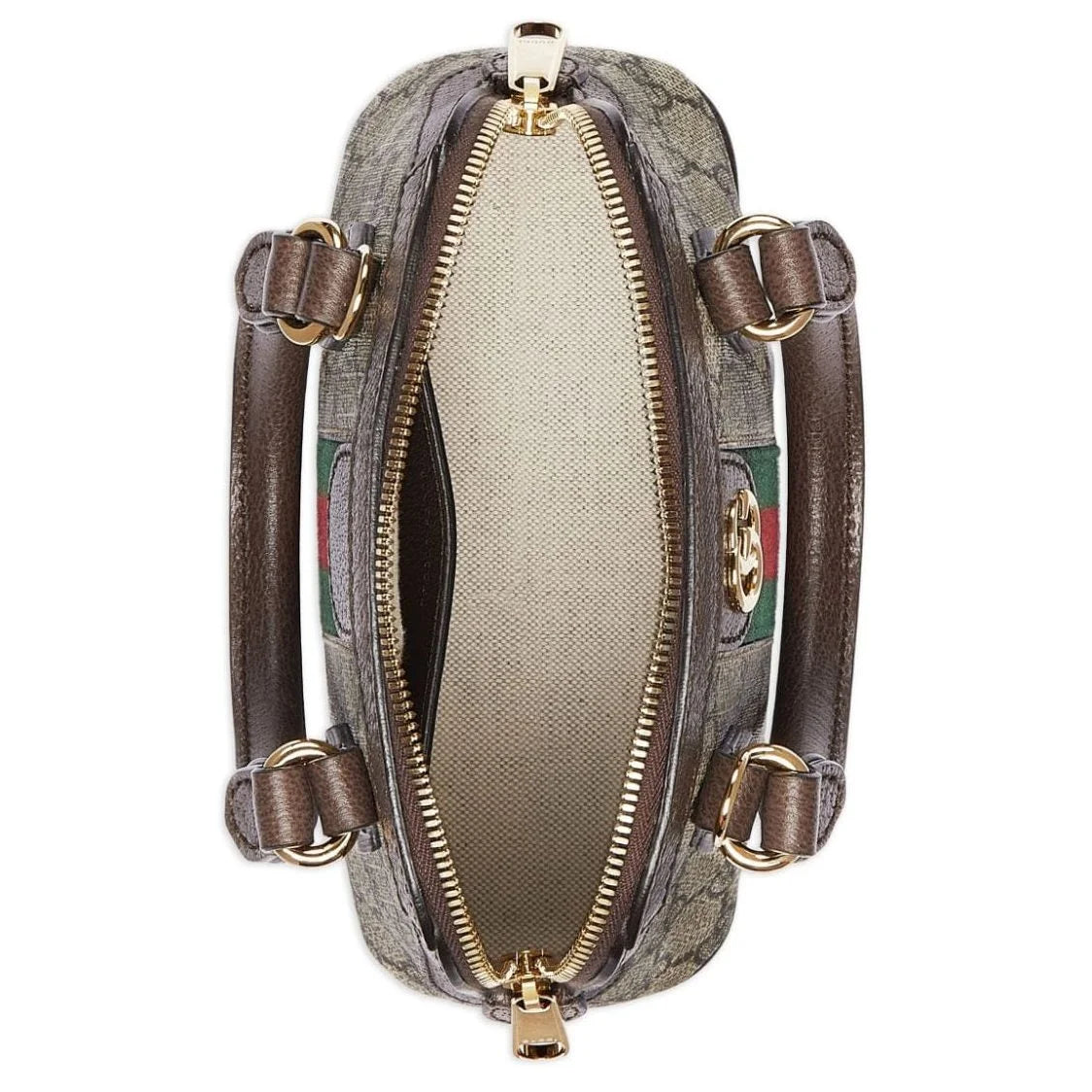 Gucci Ophidia GG Supreme Mini Dome Bag Brown