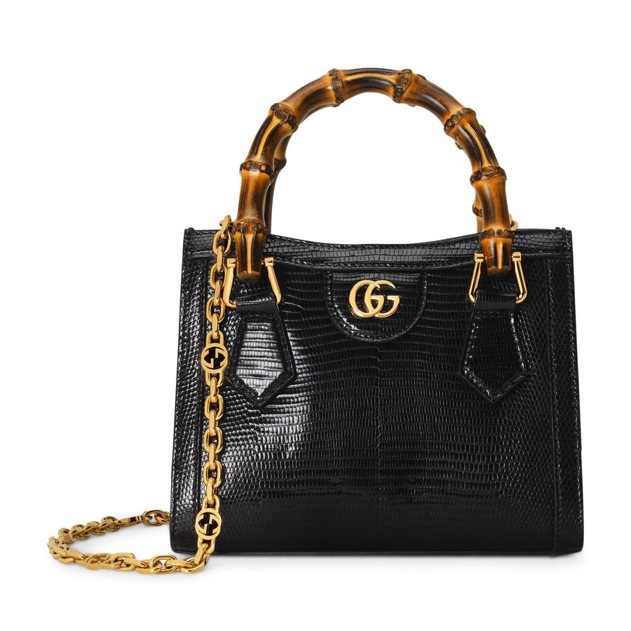 Gucci Diana Lizard Mini Tote Bag