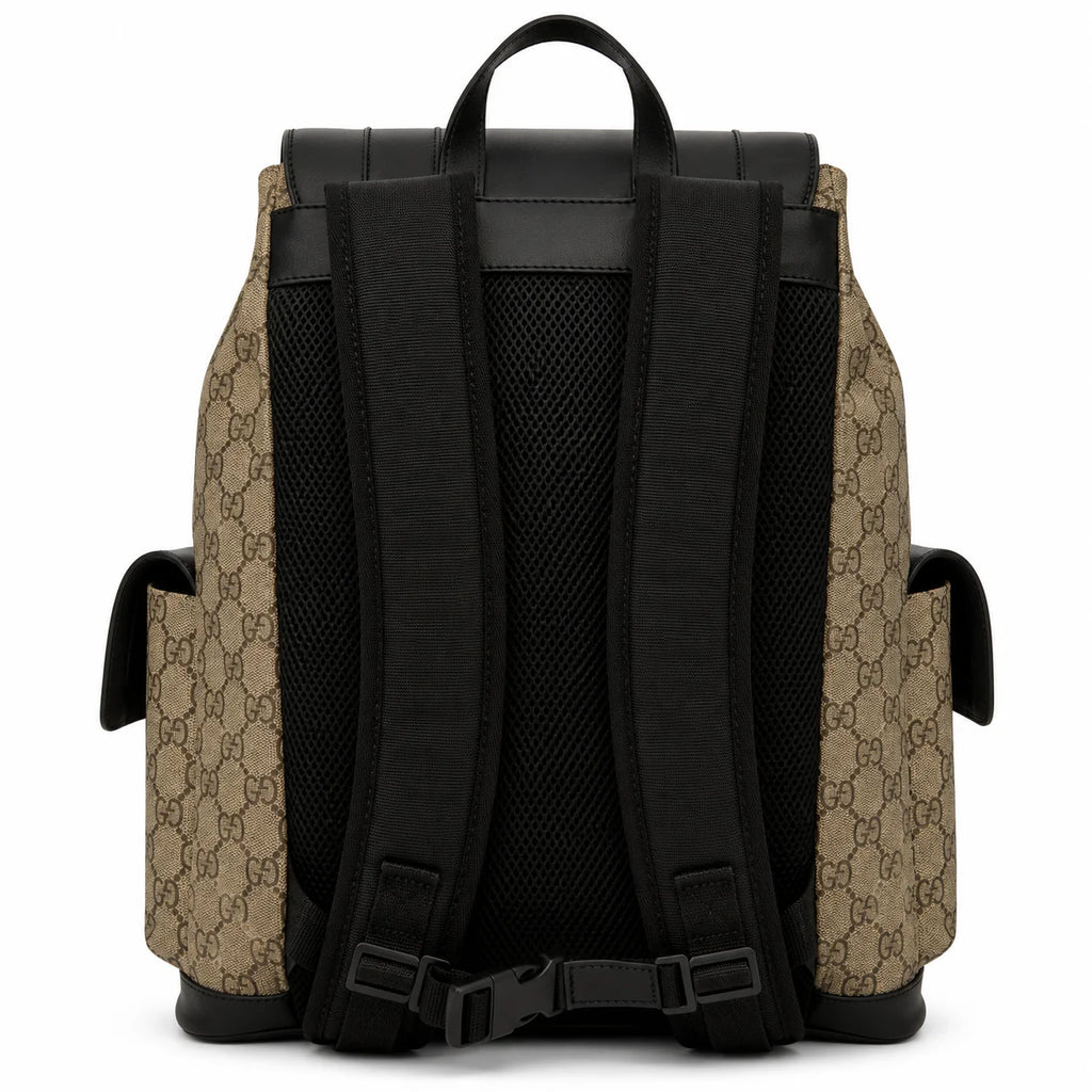 Gucci Beige and Black Soft Supreme Backpack