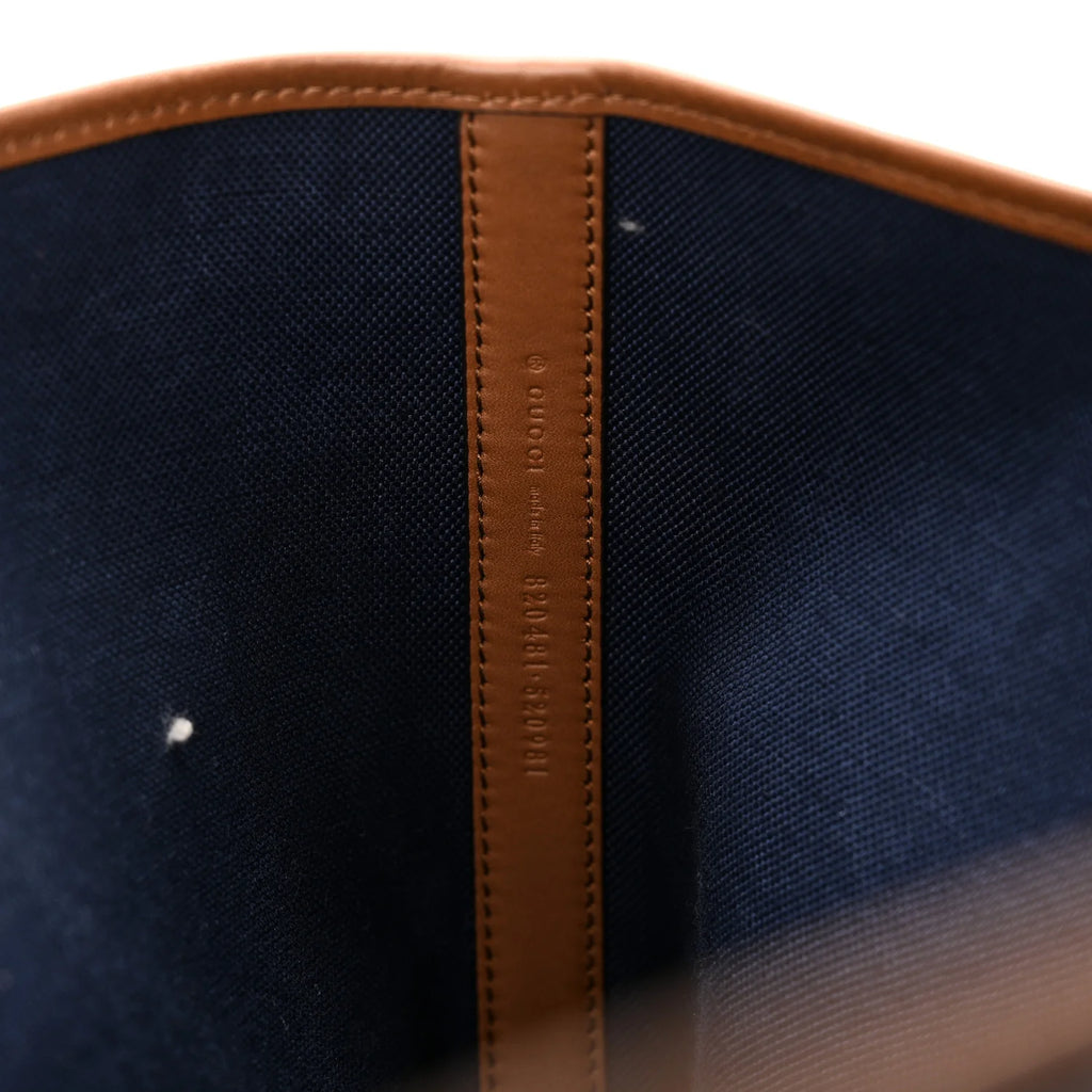 Gucci Small GG Denim Tote Bag Blue