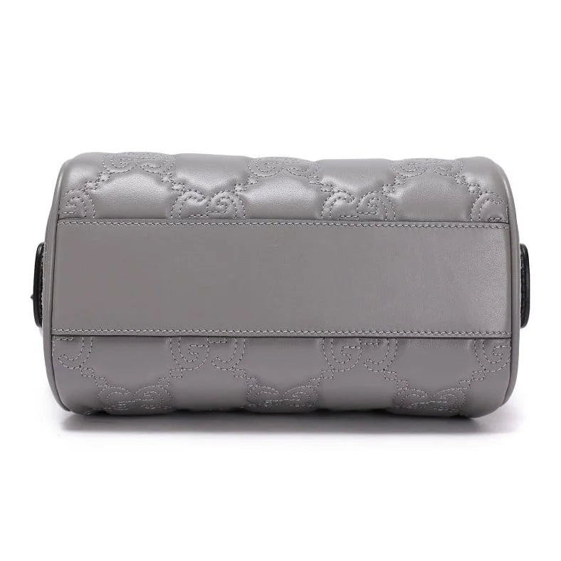 Gucci Grey Stitched Leather Matelassè Mini Bag