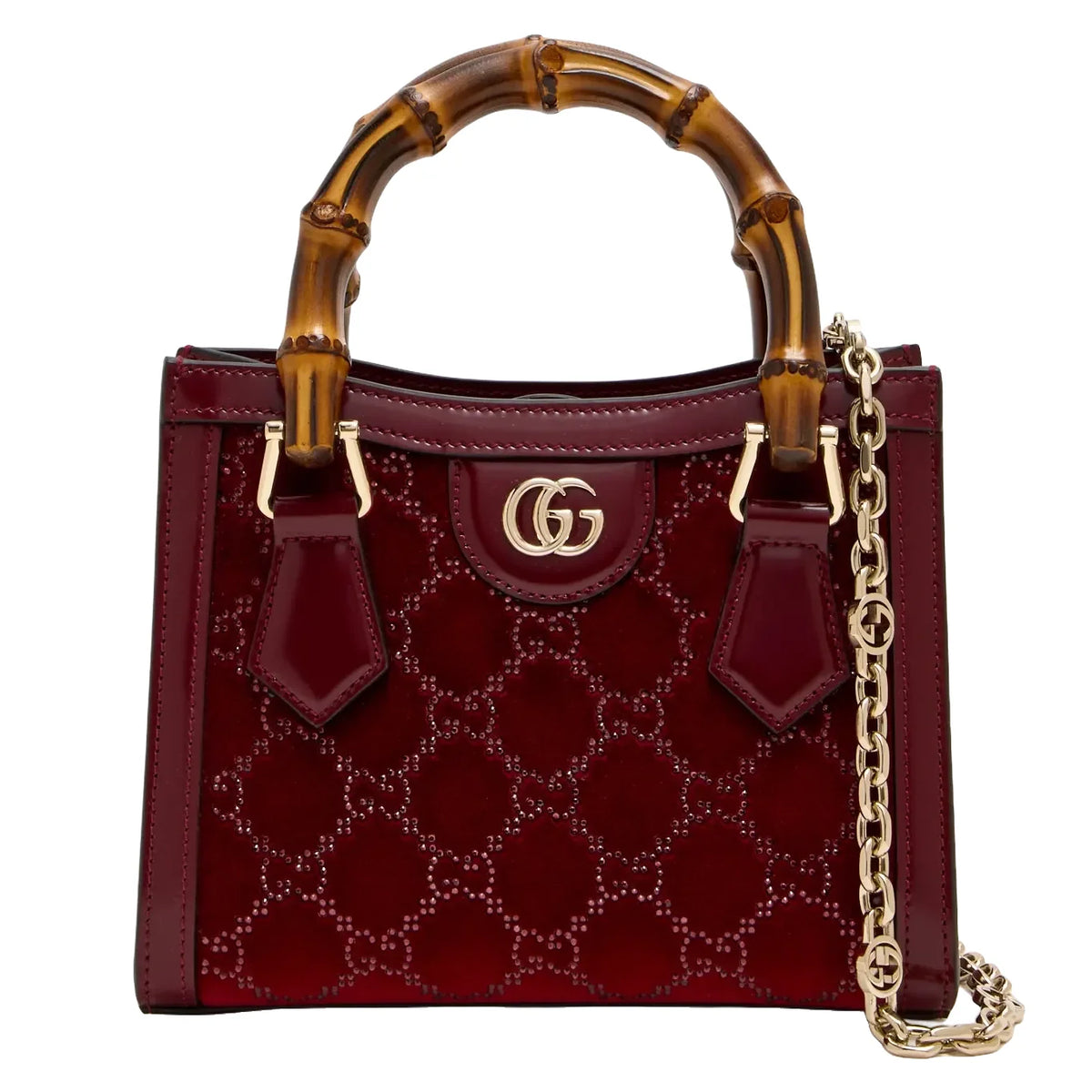 Gucci Diana Small Tote Bag Burgundy