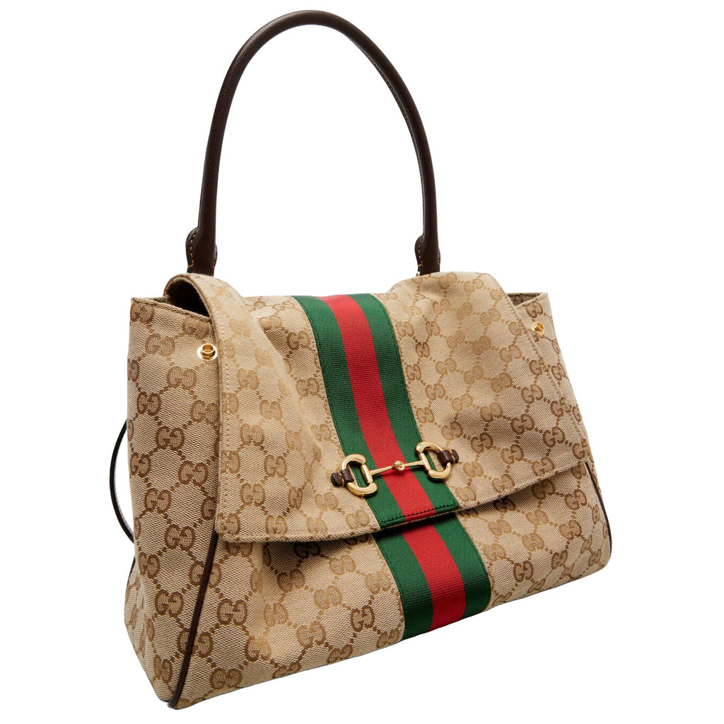 Gucci Paparazzo GG Canvas Medium Tote Bag Beige