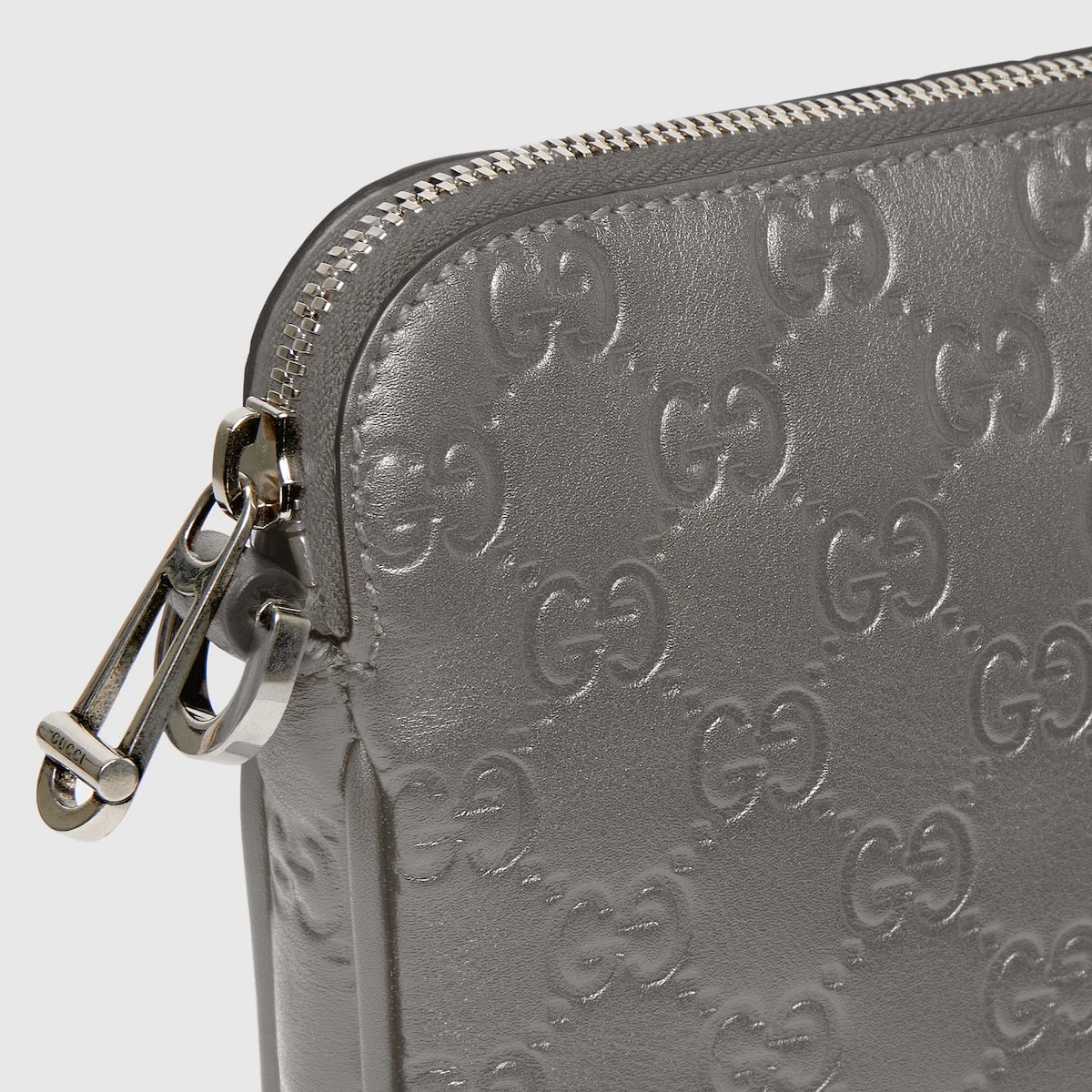 Gucci GG Emblem Medium Crossbody Bag Grey
