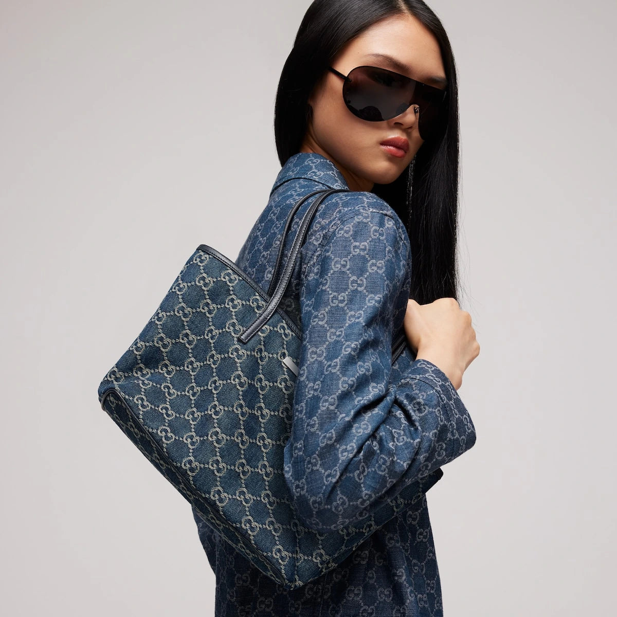 Gucci Tribeca Small Tote Bag Blue