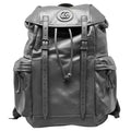 Gucci Grey Leather Tonal Double G Backpack Bag