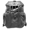 Gucci Grey Leather Tonal Double G Backpack Bag