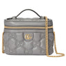 Gucci Grey Matelasse Leather Mini Top Handle Bag