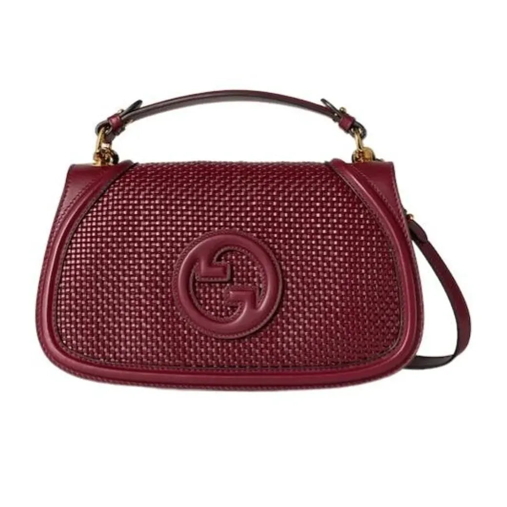 Gucci Blondie Woven Mini Shoulder Bag Burgundy