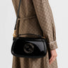 Gucci Blondie Patent Leather Shoulder Bag Black