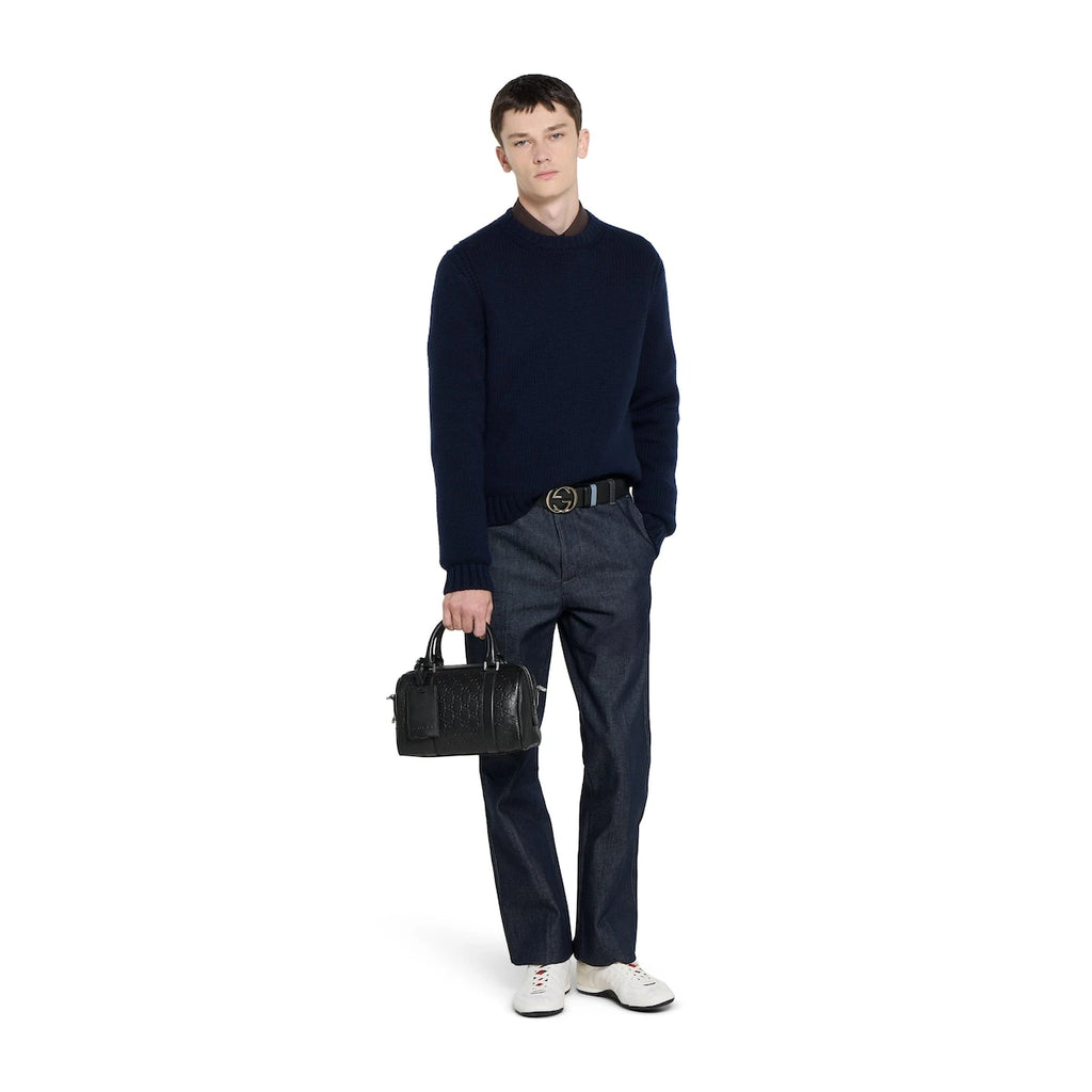 Gucci GG Emblem Small Duffle Bag Black