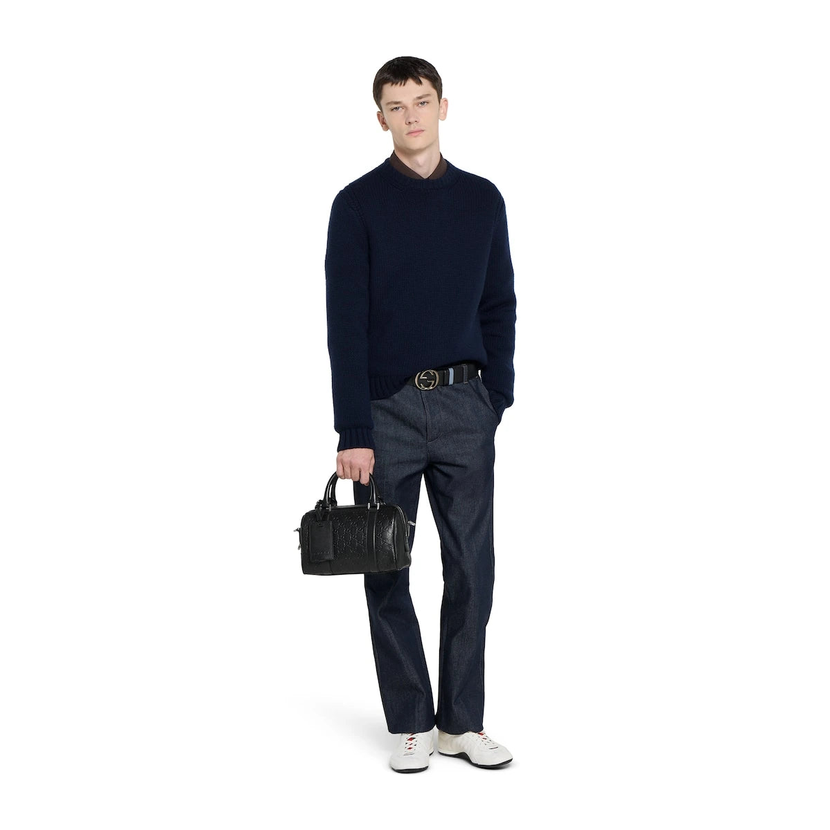 Gucci GG Emblem Small Duffle Bag Black