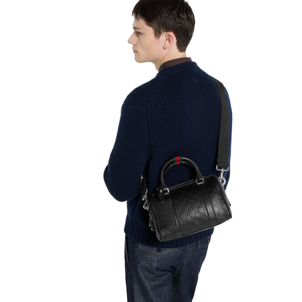 Gucci GG Emblem Small Duffle Bag Black
