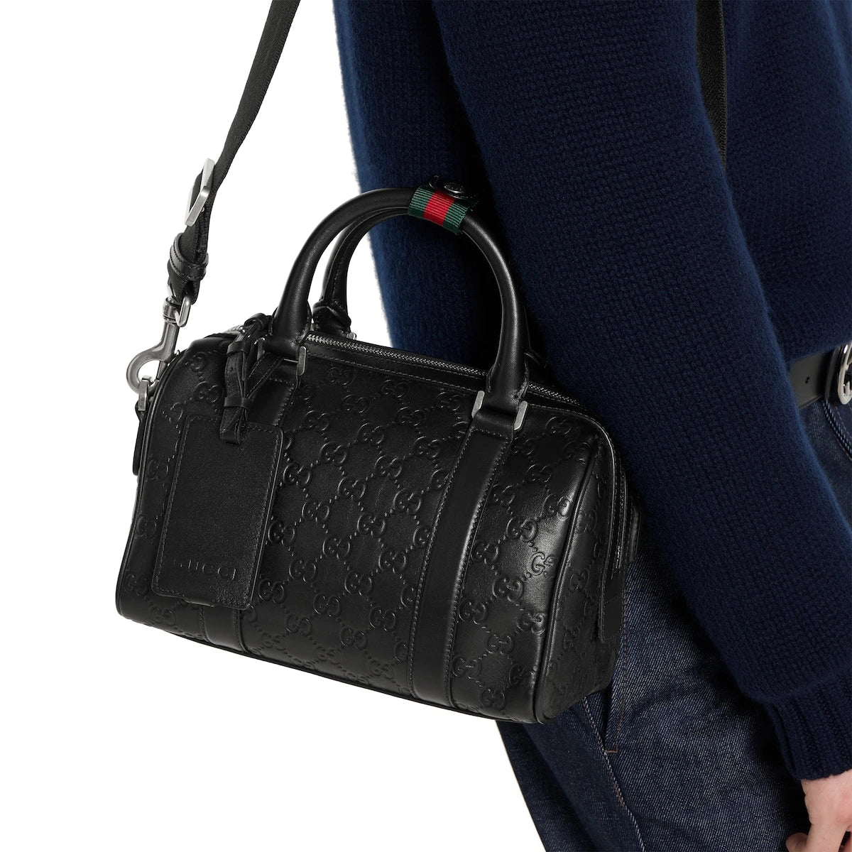 Gucci GG Emblem Small Duffle Bag Black
