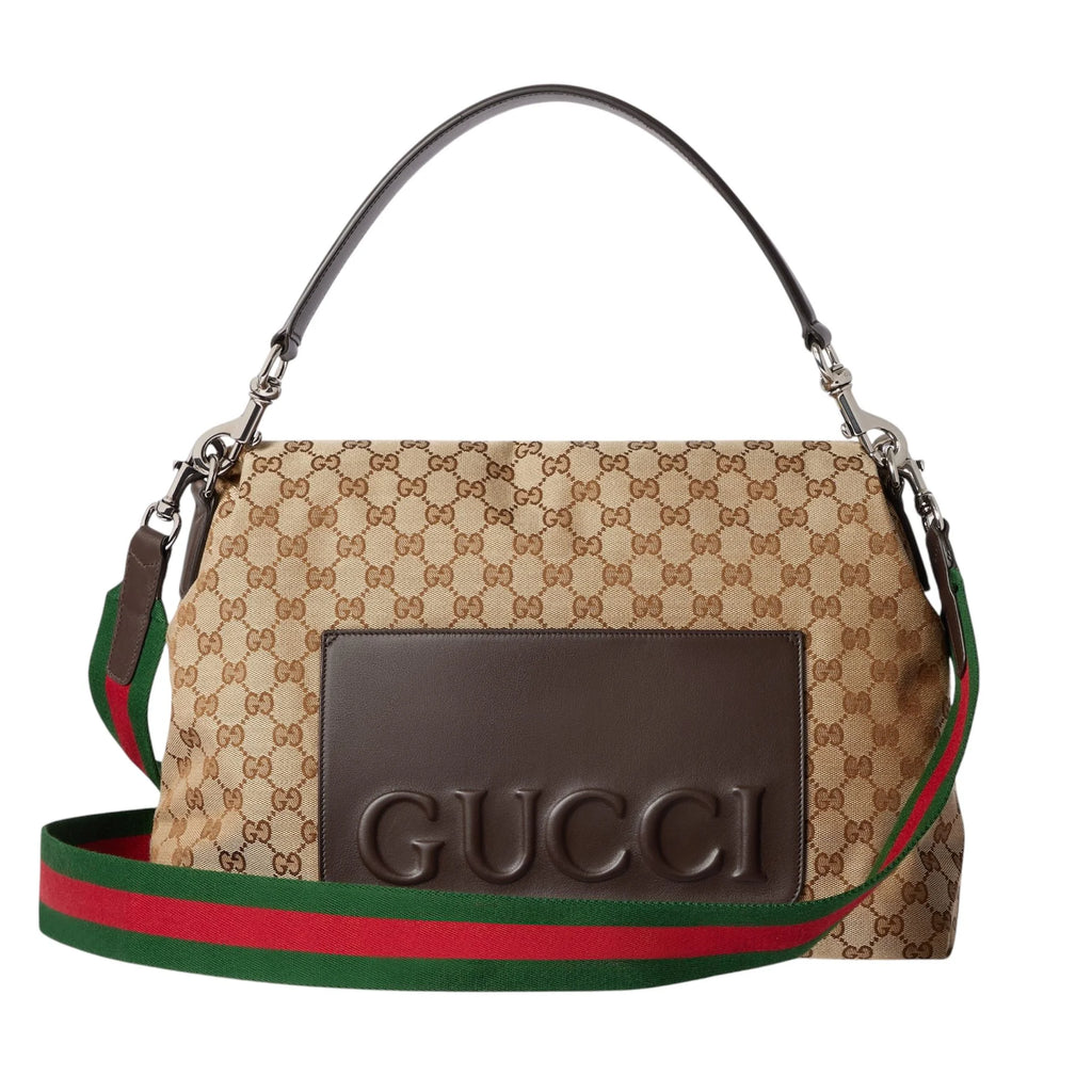 Gucci canvas large crossbody bag