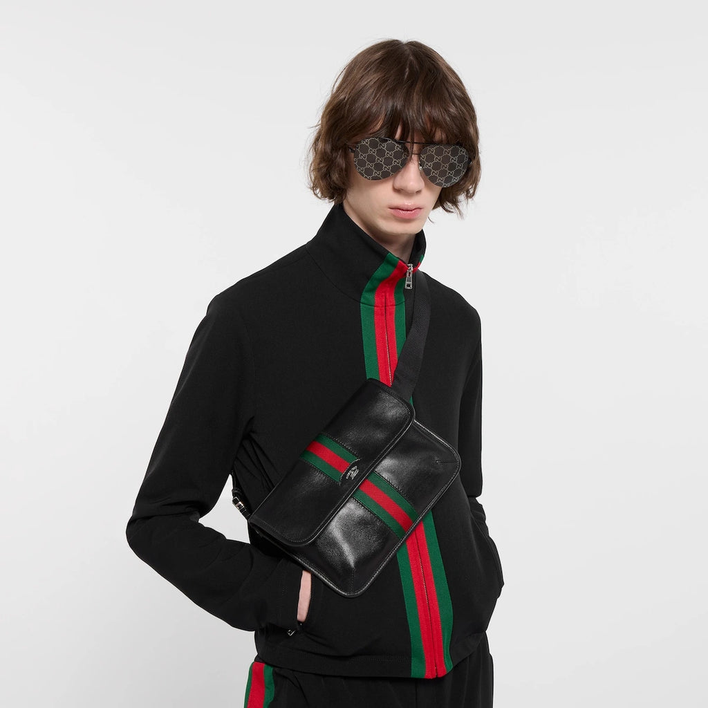 Gucci Web Trademark Small Belt Bag Black