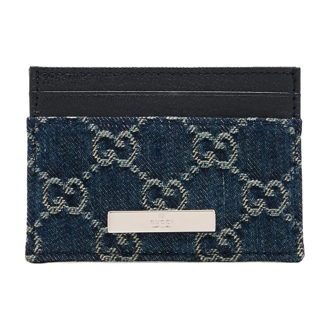 Gucci Plaque Card Case Blue