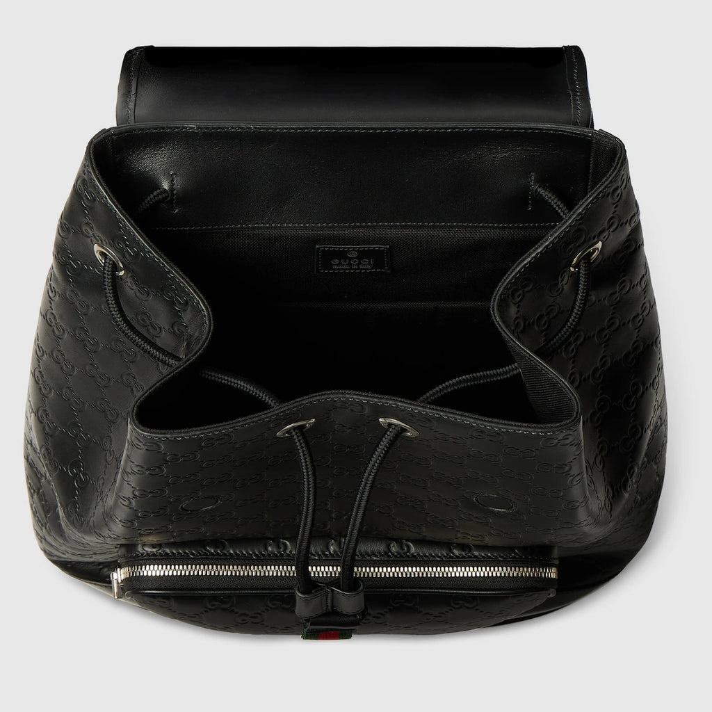 Gucci GG Embossed Medium Backpack Black